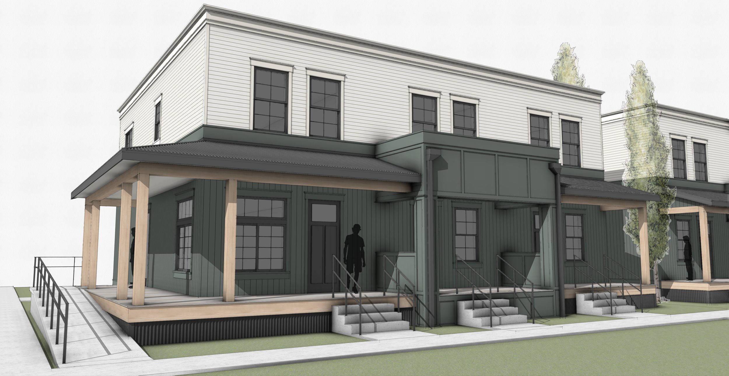 14 Workforce Housing Units - The Crossing Design Sketch - Mountain View Custom Home Builders S&T Construction Company Buena Vista Colorado