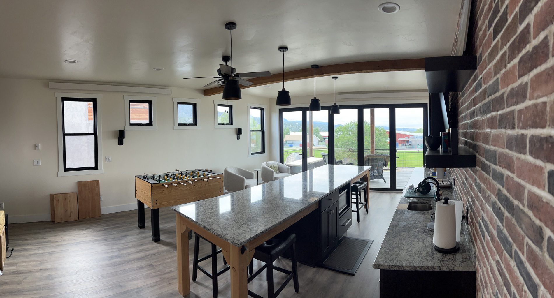 Dream Rec Room Mountain View Custom Home Builders S&T Construction Company Buena Vista Colorado