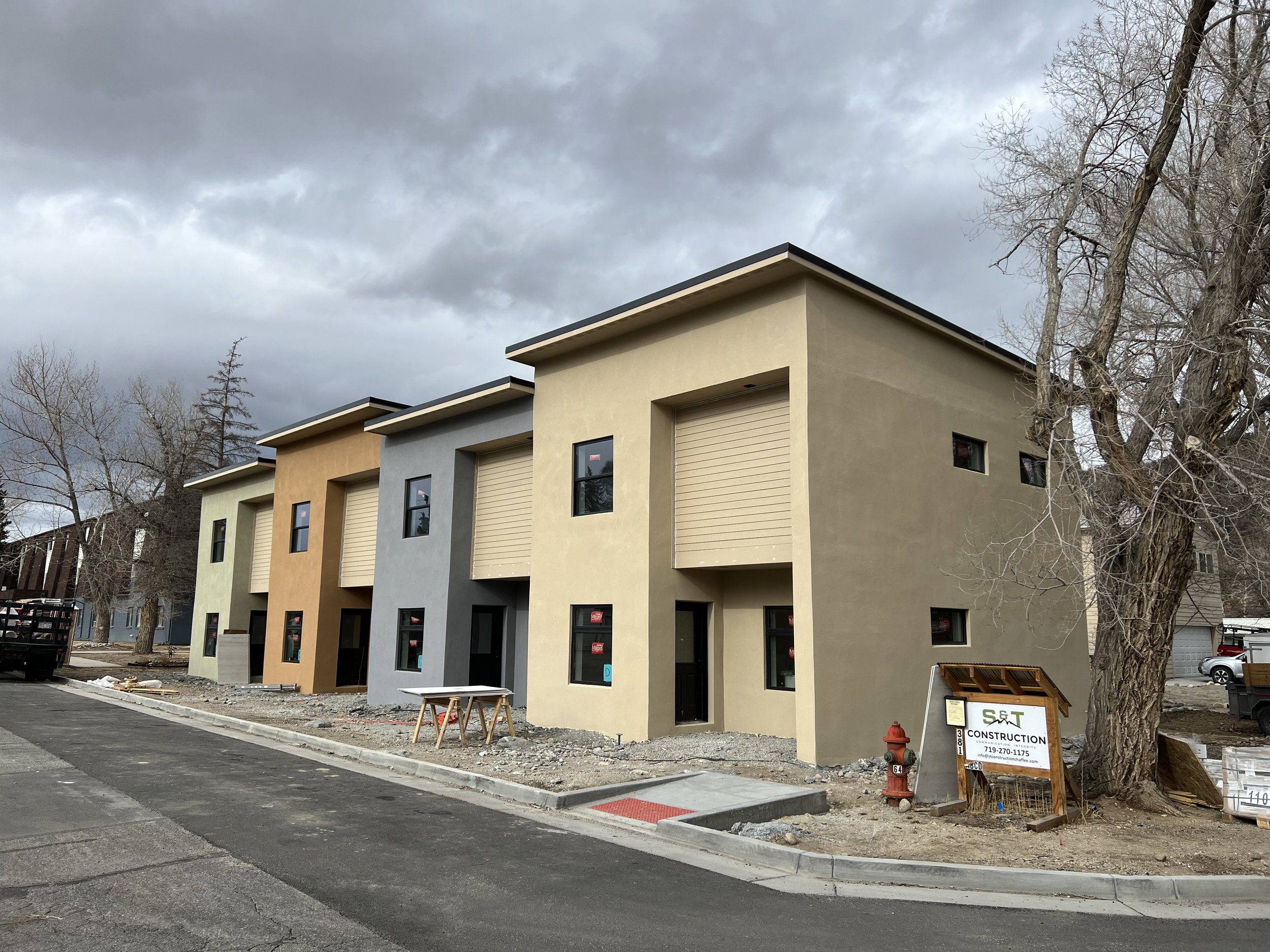 Exterior of the 4-Plex Alsina St Condos Custom Build - Mountain View Custom Home Builders S&T Construction Company Buena Vista Colorado