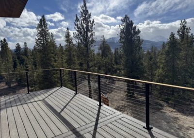 View from deck Hybrid Modular and Stick Built Home exterior in Twin Lakes, Colorado | S&T Construction Custom Home Builders